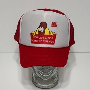 Vintage Wienerschnitzel SnapBack Trucker Hat Cap Worlds Most Wanted Wiener New